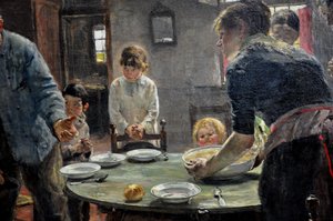 テーブルの祈り 作： Fritz von Uhde